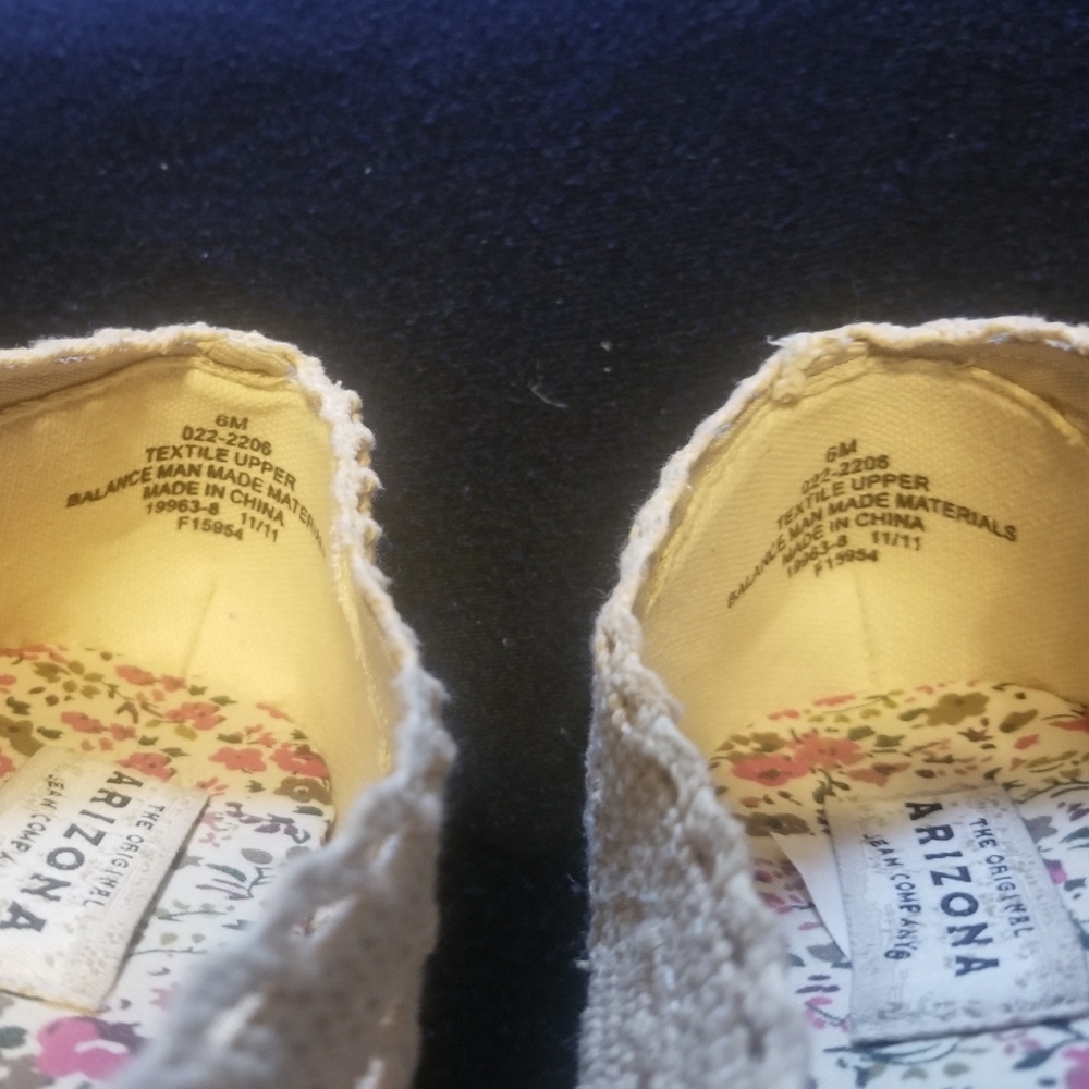 Color 1/2: VGUC 6M "Lana" peep toe beige espadrille flats - Picture 5 of 5